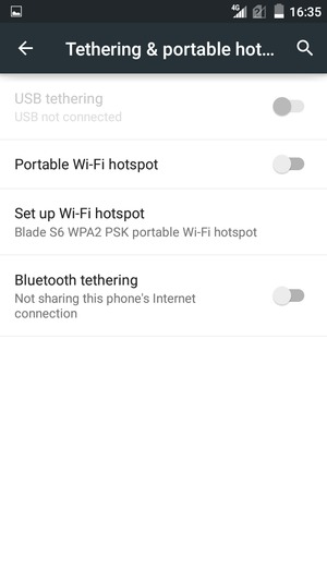 Select Set up Wi-Fi hotspot