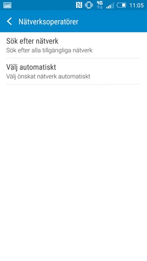 Välj Sök efter nätverk