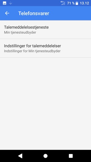 Vælg Indstillinger for talemeddelelser