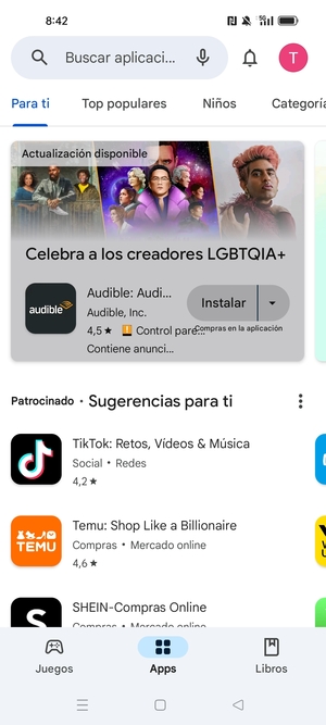Seleccione la barra de Búsqueda