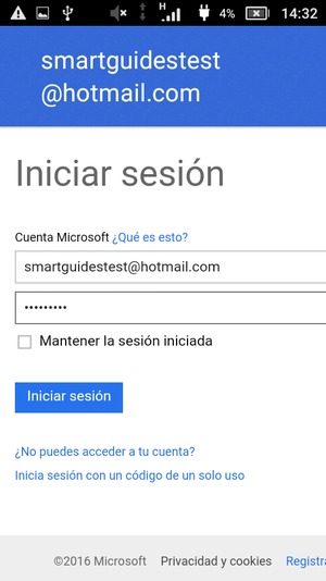 Introduzca su contraseña y seleccione Iniciar sesión