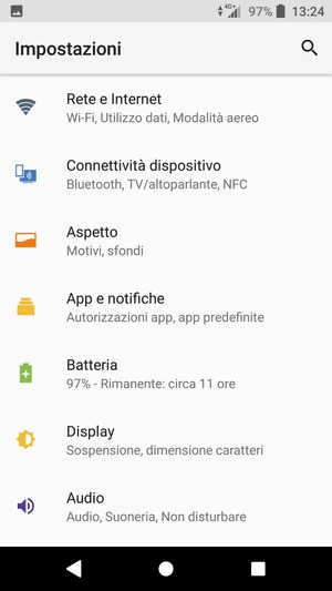 Seleziona Rete e Internet