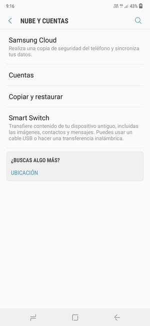 Seleccione Copiar y restaurar