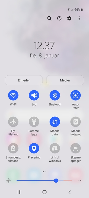 Slå Wi-Fi og Bluetooth fra