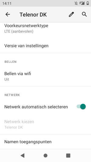 Scroll naar en selecteer Namen toegangspunten
