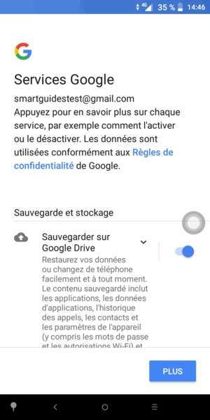Sélectionnez PLUS