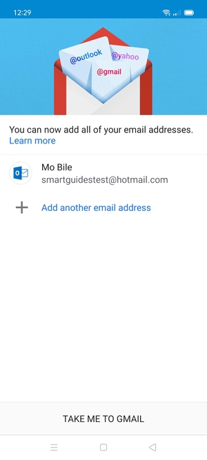 Select TAKE ME TO GMAIL