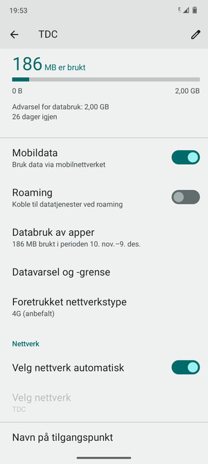 Bla til og velg Navn på tilgangspunkt