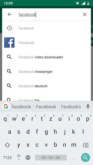 Geben Sie den Namen der App ein und wählen Sie Suchen