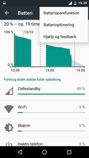 Vælg Batterisparefunktion