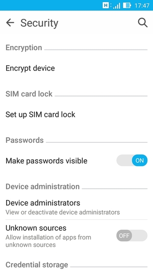 Select Set up SIM card lock