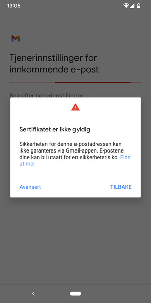Velg TILBAKE