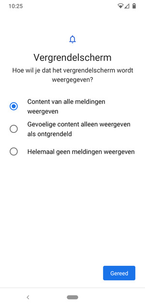 Selecteer uw voorkeursoptie en selecteer Gereed