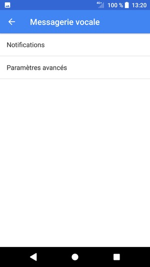 Sélectionnez Paramètres avancés