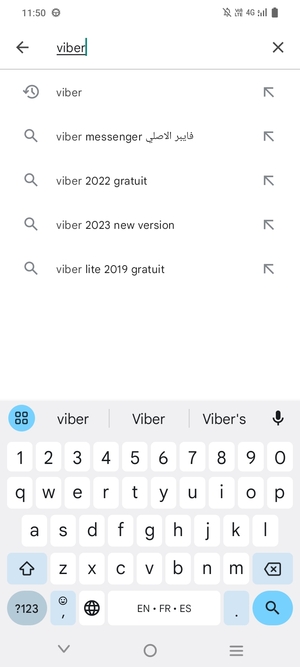 Saisissez le nom de l'appli et sélectionnez Rechercher
