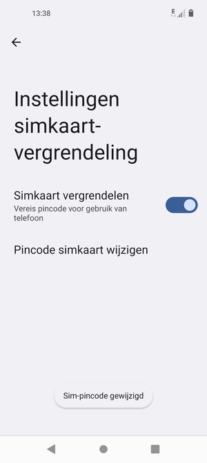Uw Simpincode is gewijzigd