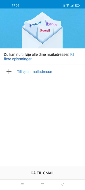 Vælg Tilføj en mailadresse