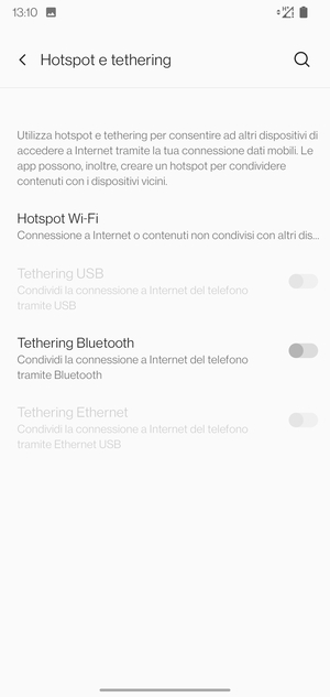 Seleziona Hotspot Wi-Fi