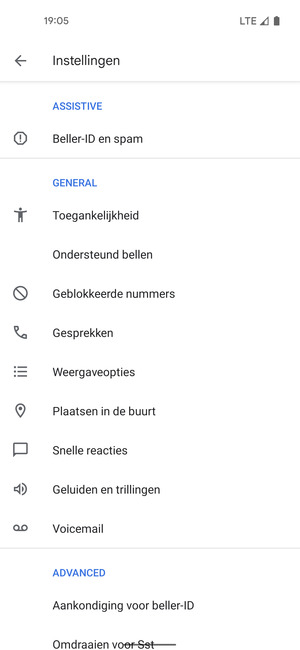 Selecteer Voicemail
