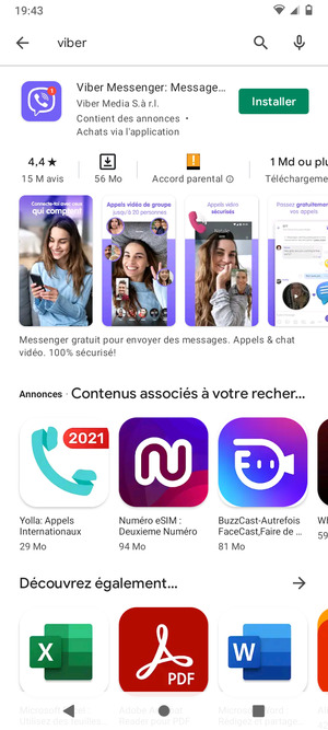 Sélectionnez l'appli