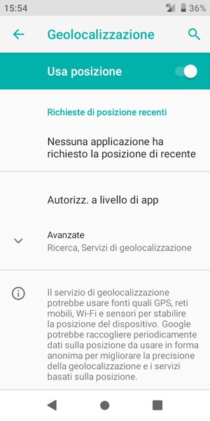 Disattiva Geolocalizzazione