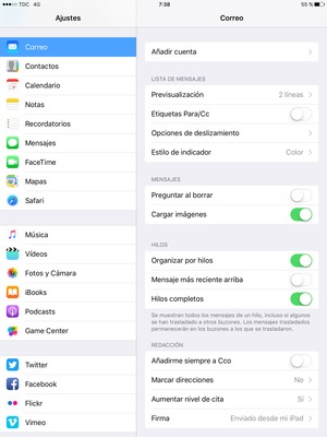 Desplácese y seleccione Correo, luego seleccione Añadir cuenta