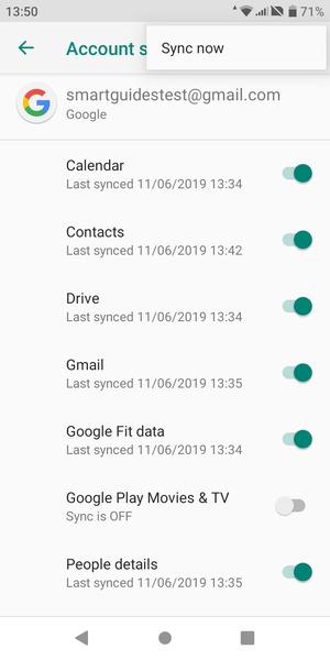 Select Sync now