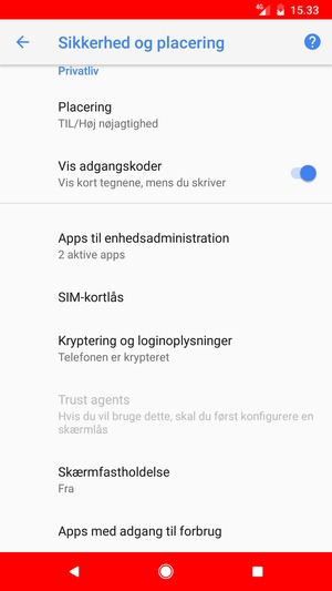 Scroll til og vælg Placering