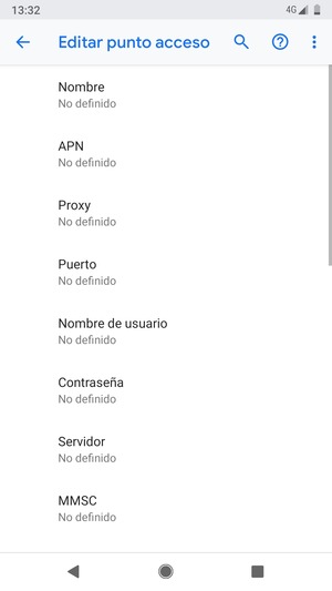 Introduzca la información de Internet