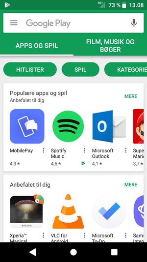 Vælg søgefeltet