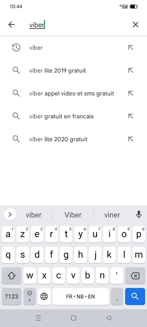 Saisissez le nom de l'appli et sélectionnez Rechercher