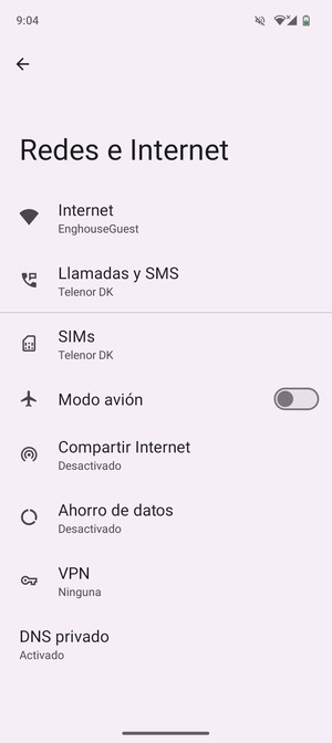 Seleccione Compartir Internet