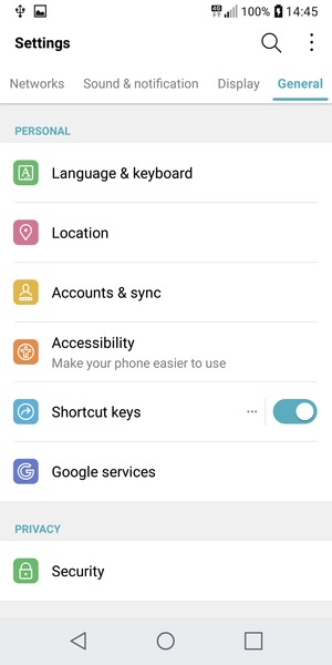 Select Accounts & sync