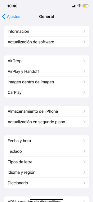 Seleccione Actualización de software