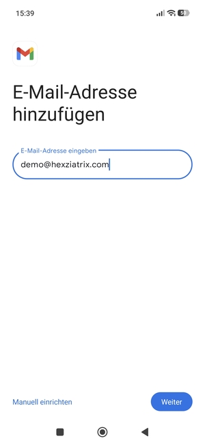 Geben Sie Ihre E-Mail-Adresse ein und wählen Sie Weiter