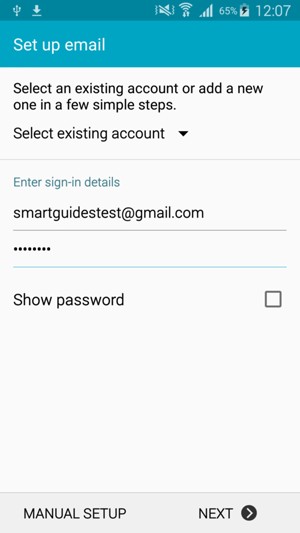 Enter your Email address and Password. Select NEXT
