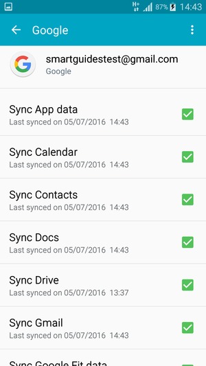 Make sure Sync Contacts is selected
