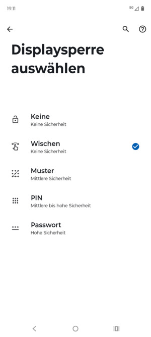 Wählen Sie Muster