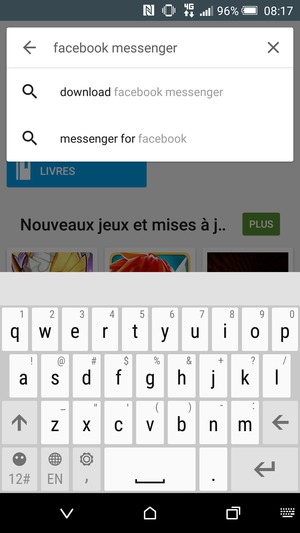Saisissez le nom de l'appli et sélectionnez Entrée