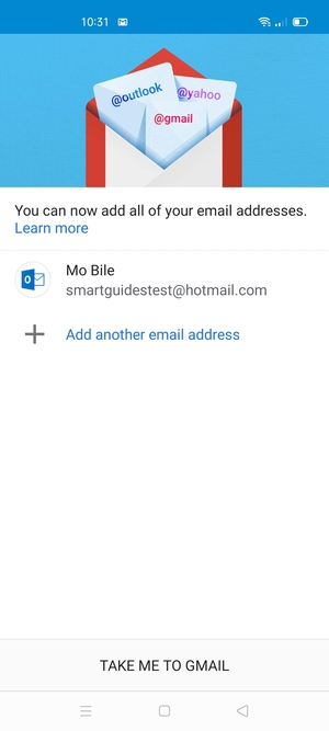 Select TAKE ME TO GMAIL