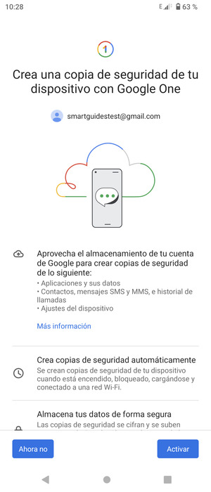 Seleccione Activar