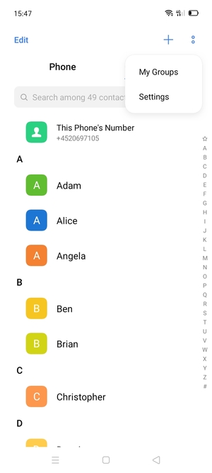 Select Settings
