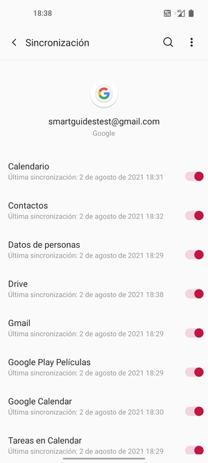 Asegúrese de haber seleccionado Contactos