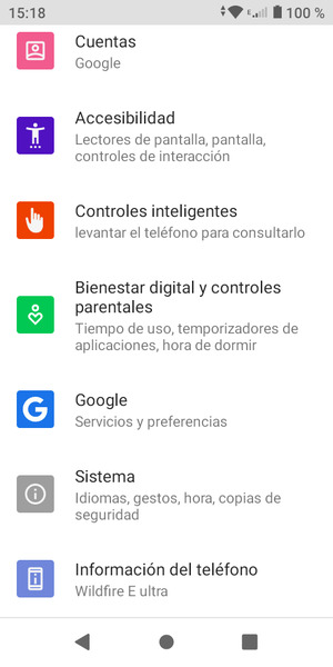 Desplácese y seleccione Sistema