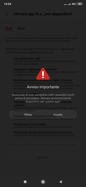 Seleziona Accetta