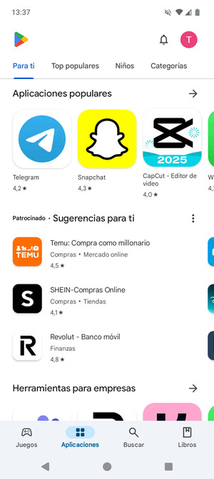 Seleccione Buscar