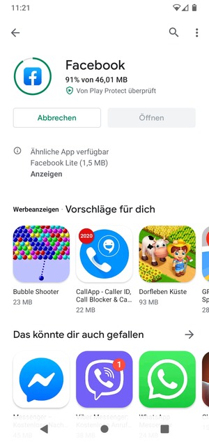 Warten Sie, bis der Installationsprozess  beendet ist