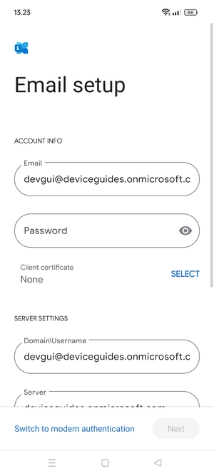 Enter your password