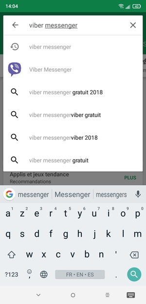 Saisissez le nom de l'appli et sélectionnez Rechercher