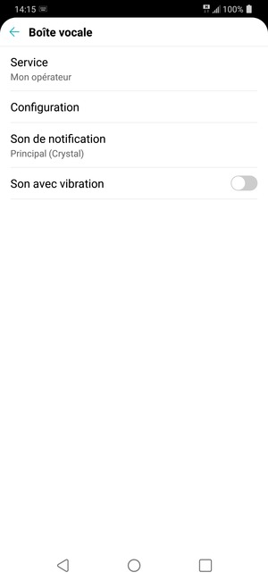Sélectionnez Configuration